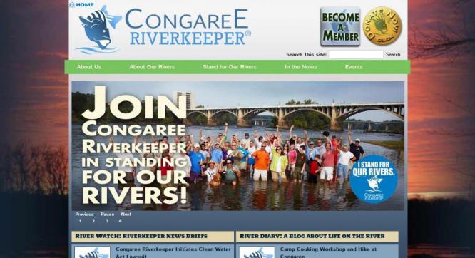 Congaree Riverkeeper website design